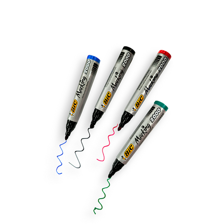 MARKER OKRĄGŁA KOŃCÓWKA. P.2000-03 CZERWONY BIC