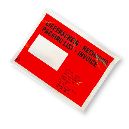 Doklejka C5 z nadrukiem ( LIEFERSCHEIN / RECHNUNG ) self adhesive envelopes op. 100 szt.
