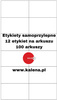 ETYKIETA BEZ NADRUKU A4 105/48 1/12 - op. 100 szt.