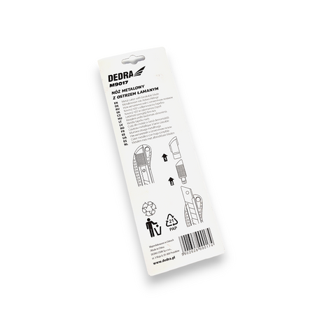 DEDRA M9017 NÓŻ DO PAPIERU TAPICERSKI 18MM - 1 szt.