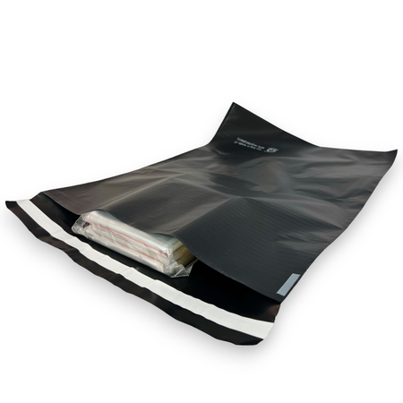 Foliopak czarny matowy regranulat 80% 190x250+50 op. 100 szt.