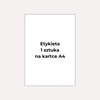 ETYKIETA BEZ NADRUKU A4 210/297 1/1 - op. 100 szt.