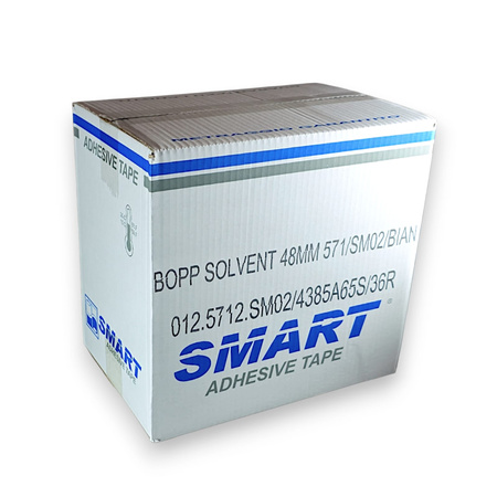 TAŚMA BOPP SOLVENT 48MM 571/SM02 biała (bianco) 60y (54 m) 1 rolka
