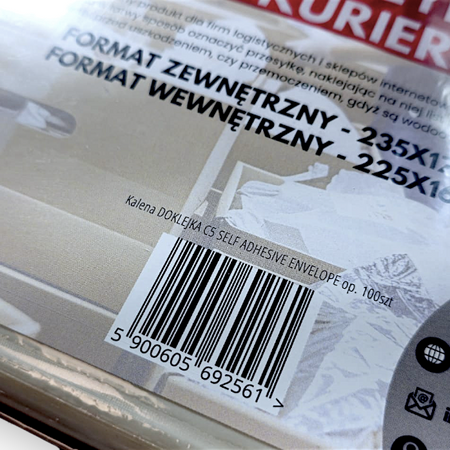 KALENA przylgi C5 konfekcjonowane rozmiar 235x175 mm na kartkę A5 pakowane w op. 100 szt.