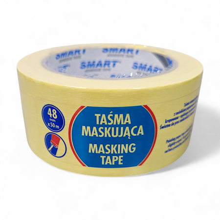 Taśma malarska MASKING TAPE GP SMART 48 mm 50 mb. TAŚMA PAPIEROWA OGÓLNEGO UŻYTKU 1 rolka
