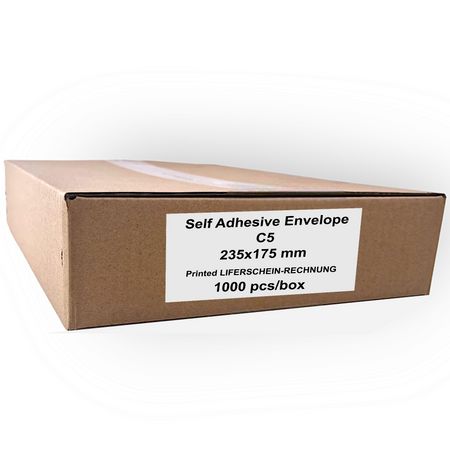 Doklejka C5 z nadrukiem ( LIEFERSCHEIN / RECHNUNG ) self adhesive envelopes op. 100 szt.