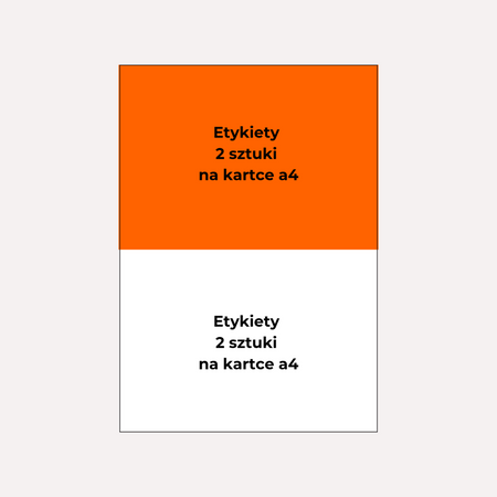 ETYKIETA BEZ NADRUKU A4 210/148 1/2 - op. 100 szt.
