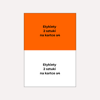 ETYKIETA BEZ NADRUKU A4  210/148 1/2 - op. 100 szt.