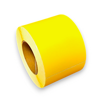 Etykieta termiczna żółta (CF) 100x160 mm perforowana FI 76 500 szt. 1 rolka