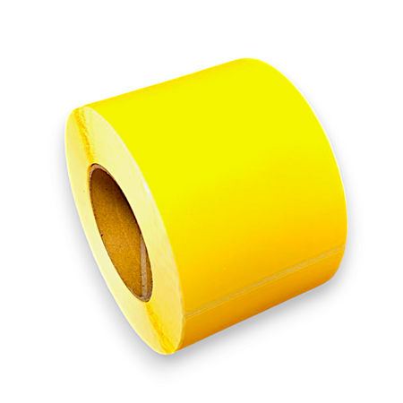 Etykieta termiczna żółta (CF) 100x160 mm perforowana FI 76 1000 szt. 1 rolka