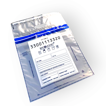 Koperta bezpieczna do bilonu B2 TRANSPARENT udźwig 15.00 KG 395X440mm op. 50 szt.
