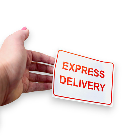 Etykieta EXPRESS DELIVERY 148x130 mm - 100 szt.