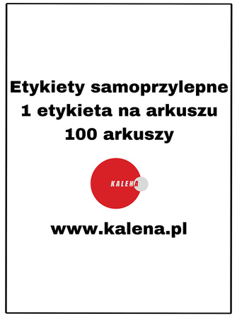 ETYKIETA BEZ NADRUKU A4 210/297 1/1 - op. 100 szt.