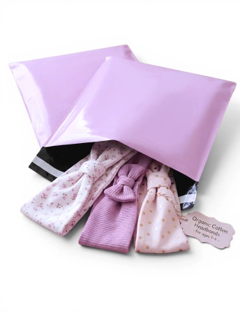 KALENA ® PinkBag Foliopak RÓŻOWY kurierski różowa torba kurierska 350X450+50 mm op. 50 szt. PRODUKCJA 100% POLSKA