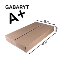 Karton wysyłkowy 600x380x85 (wym. zewn.) 3W 390g gabaryt A+ 1 szt.