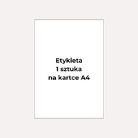 ETYKIETA BEZ NADRUKU A4  210/297 1/1 - op. 100 szt.