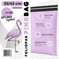 KALENA ® PinkBag Foliopak RÓŻOWY  kurierski różowa torba kurierska 350X450+50 mm op. 50 szt. PRODUKCJA 100% POLSKA