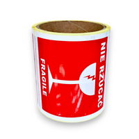 ETYKIETA Z NADRUKIEM "NIE RZUCAĆ FRAGILE" R76 100/100 100SZT.