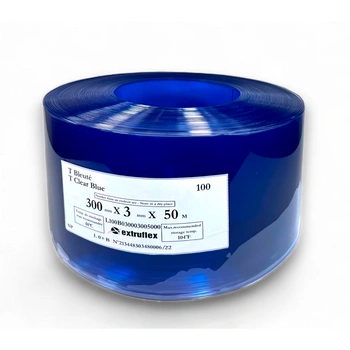 Pas PCW  do chłodni 100X300X3 mm standard clear blue 1 mb.