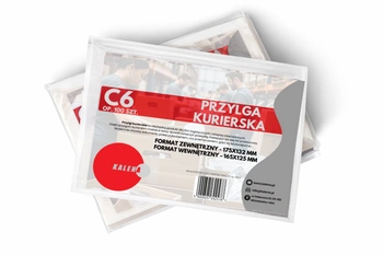 KALENA przylgi C6 konfekcjonowane rozmiar 175x132 mm na kartkę A6 pakowane w op. 100 szt.