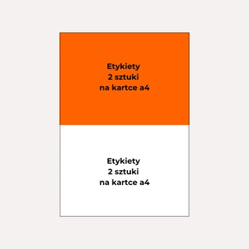 ETYKIETA BEZ NADRUKU A4  210/148 1/2 - op. 100 szt.