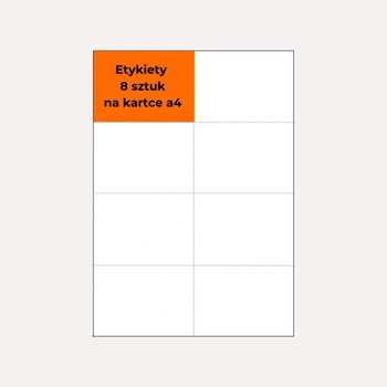 ETYKIETA BEZ NADRUKU A4 105/74 1/8 - op. 100szt.