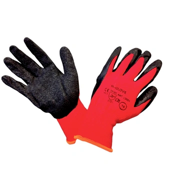 RĘKAWICE Z DZIANINY POLIESTROWEJ POWLEKANE LATEKSEM L2001 R*7 S - 1 para