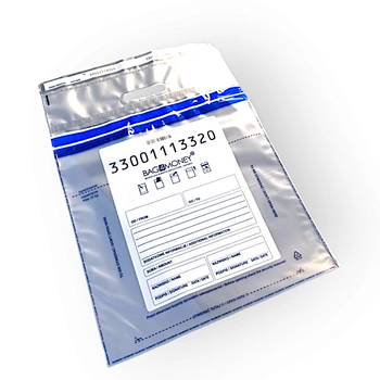 Koperta bezpieczna do bilonu B2 TRANSPARENT udźwig 15.00 KG  395X440mm op. 50 szt.